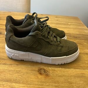 Nike Air Force 1 Low Pixel Cargo Khaki Sneakers Green Trainers Women